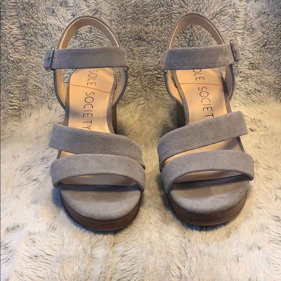 Sole Society Charvi Platform Wedge Suede Sandal - Picture 5 of 10